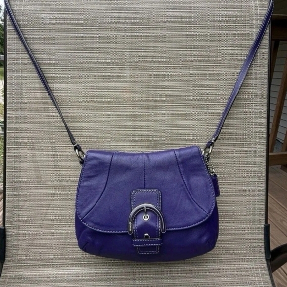 Coach Soho Purple Leather Crossbody Bag - Picture 1 of 1